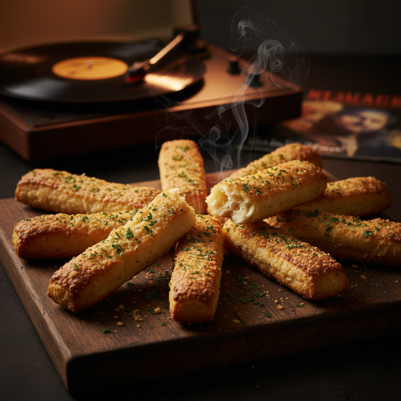 The Ultimate Crispy Garlic Breadsticks & Classic Rock Playlist