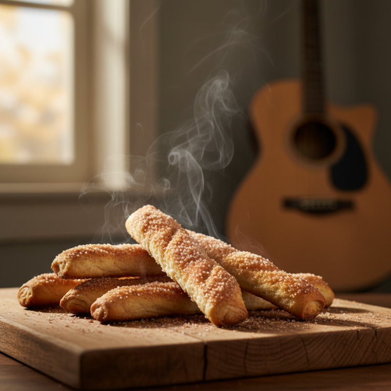 Sweet Cinnamon Sugar Breadsticks & Acoustic Morning Melodies